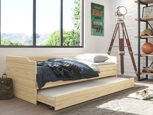 Houten bed Lotar massief grenenhout - Natuurlijk grenenhout - 90 x 200cm
