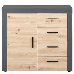 Kast Corbeto grenenhouten look/antracietkleurig