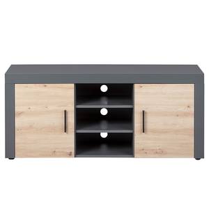 Meuble TV Corbeto Imitation pin / Anthracite - 134 x 59 cm