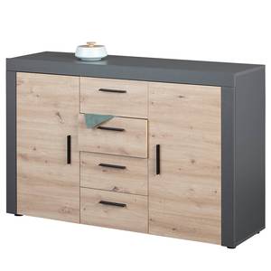 Dressoir Corbeto grenenhouten look/antracietkleurig