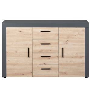 Dressoir Corbeto grenenhouten look/antracietkleurig