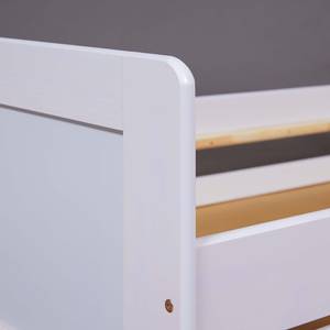 Lit en bois massif Surf Pin massif - Blanc - 90 x 200cm