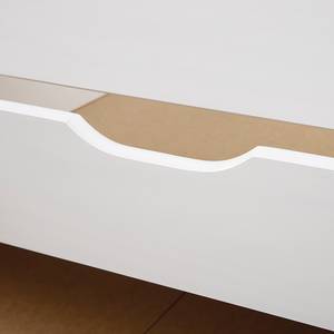 Lit en bois massif Rieka Pin massif - 90 x 200 cm - Blanc