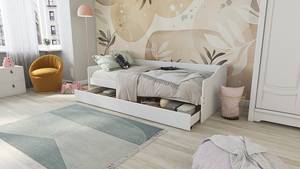 Houten bed Leonie massief grenenhout - Wit - 90 x 200cm