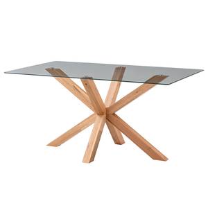 Table Duoda rectangle Verre / Chêne massif - Chêne