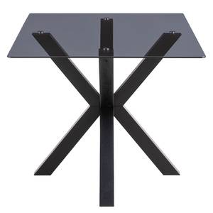 Table Duoda rectangle Verre / Chêne massif - Chêne noir