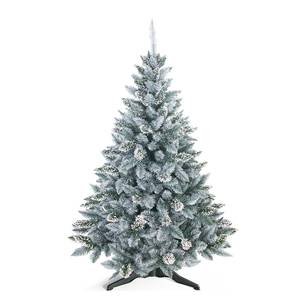 Künstlicher Weihnachtsbaum Earl Polyester PVC - Tannengrün / Weiß - Höhe: 120 cm