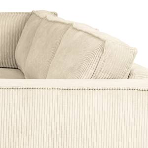 Ecksofa FORT DODGE mit Ottomane Cordstoff Poppy: Beige  - Ottomane davorstehend links - Mit Schlaffunktion