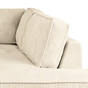 Ecksofa FORT DODGE mit Ottomane Cordstoff Poppy: Beige  - Ottomane davorstehend rechts - Ohne Schlaffunktion