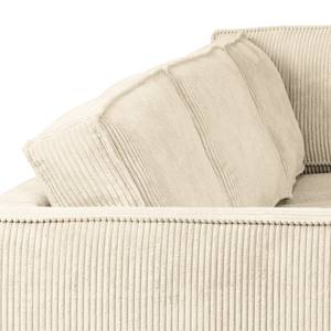 Ecksofa FORT DODGE mit Ottomane Cordstoff Poppy: Beige  - Ottomane davorstehend rechts - Ohne Schlaffunktion