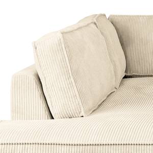 Ecksofa FORT DODGE mit Ottomane Cordstoff Poppy: Beige  - Ottomane davorstehend links - Ohne Schlaffunktion