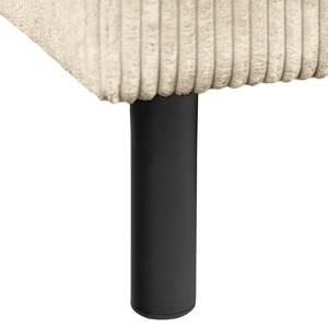 Ecksofa FORT DODGE mit Ottomane Cordstoff Poppy: Beige  - Ottomane davorstehend links - Ohne Schlaffunktion