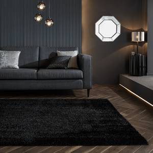 Tappeto a pelo lungo Velvet Poliestere riciclato - Nero - 160 x 230 cm