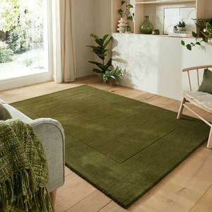 Tapis en laine Bordüre Laine - Vert foncé - 200 x 290 cm