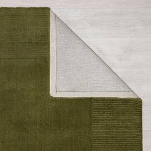 Tapis en laine Bordüre Laine - Vert foncé - 160 x 230 cm