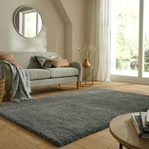 Tappeto a pelo lungo Feather Soft polipropilene - Grigio scuro - 120 x 170 cm