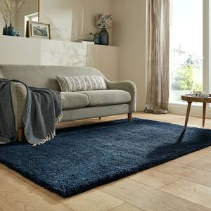 Hoogpolig vloerkleed Feather Soft polypropeen - Donkerblauw - 120 x 170 cm