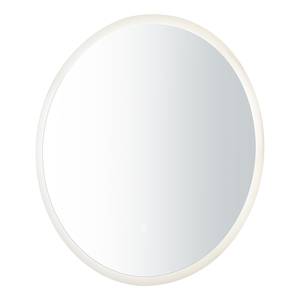 Miroir de salle de bain Dovina rond Miroir en verre - Blanc