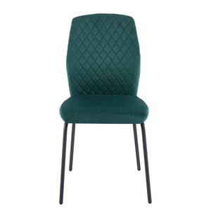 Chaise Englia Velours - Métal - Vert /  Noir - Vert