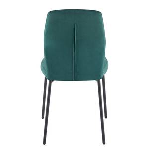 Chaise Englia Velours - Métal - Vert /  Noir - Vert