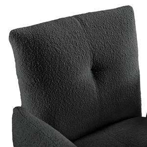 Chaise à accoudoirs Kuvaja Bouclé - Métal - Anthracite / Noir - Anthracite