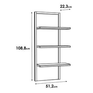 Open wandkast Tortolo Bartex eikenhouten look/zwart