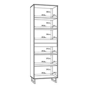 Standvitrine Tortolo Eiche Bartex Dekor / Eiche Dekor