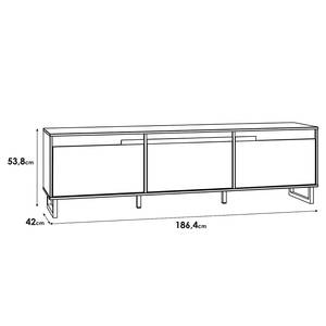 TV-Lowboard Tortolo Eiche Bartex Dekor / Eiche Dekor