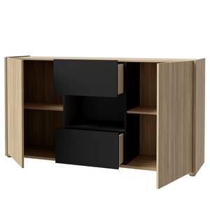 Sideboard Meatte Eiche Dekor / Schwarz