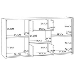 Dressoir Meatte eikenhouten look/zwart