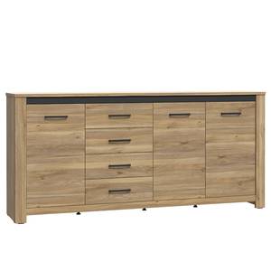 Sideboard Nacora 206 cm Eiche Dekor / Schwarz