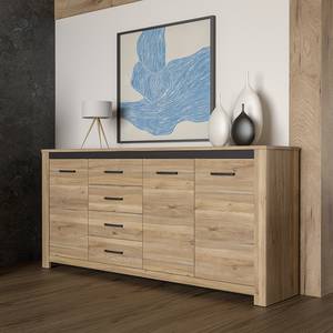 Sideboard Nacora 206 cm Eiche Dekor / Schwarz