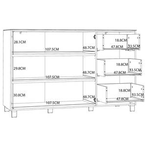 Dressoir Shearles glas - grijs