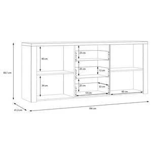 Dressoir Dunlap tin-eikenhouten look