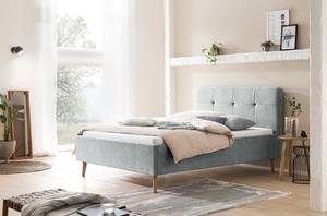 Letto imbottito Smart Tessuto Gleni: grigio chiaro - 180 x 200cm