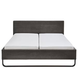 Letto imbottito Swing Velluto a coste Poppy: grigio