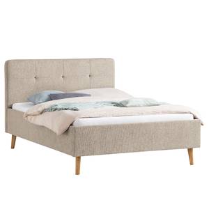 Gestoffeerd bed Smart Geweven stof Gleni: Steengrijs - 180 x 200cm