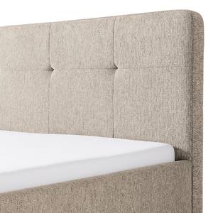 Letto imbottito Smart Tessuto Gleni: grigio pietra - 140 x 200cm