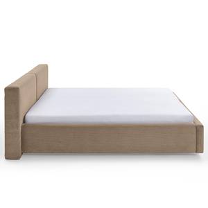 Gestoffeerd bed Cube Corduroy Poppy: Taupe - 180 x 200cm