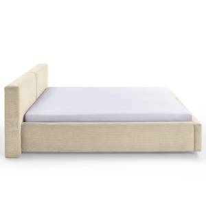 Gestoffeerd bed Cube Corduroy Poppy: Beige - 180 x 200cm - Zonder opbergruimte