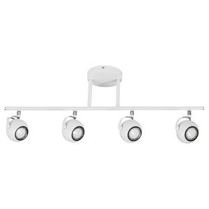 Plafonnier Lea 4 ampoules Chrome / Fer - Blanc