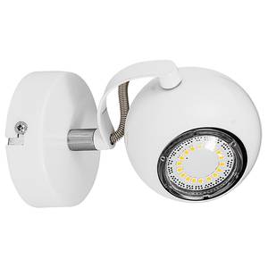 Wandlamp Lea chroom/ijzer - wit - 1 lichtbron