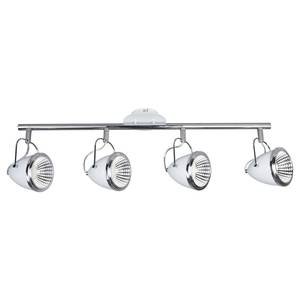 Plafonnier Oliver 4 ampoules Chrome / Fer - Blanc