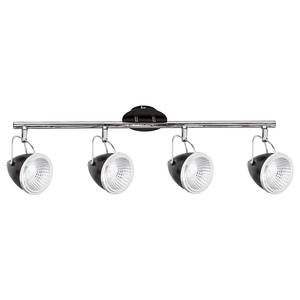 Plafonnier Oliver 4 ampoules Chrome / Fer - Noir