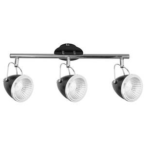 Plafondlamp Oliver 3 lichtbronnen chroom/ijzer - Zwart