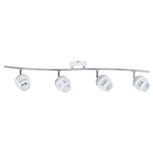 Plafondlamp Hypnos 4 lichtbronnen chroom/ijzer- wit