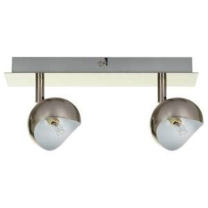 Plafonnier Kumi 2 ampoules Nickel - Argenté / Blanc