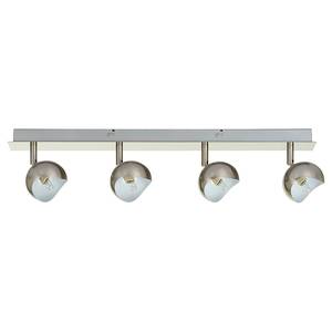 Lampada da soffitto Kumi 4 punti luce Nichel - Argento / Bianco