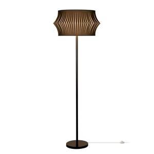 Lampadaire Lotus Fer / Tissu - 1 ampoule - Noir