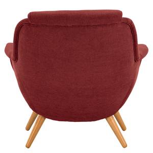 Fauteuil Saku geweven stof - Geweven stof Scara: Bordeaux